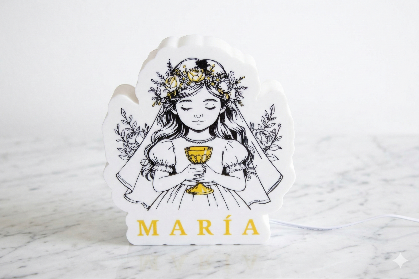 Caja de luz Primera Comunión Personalizable con luz led