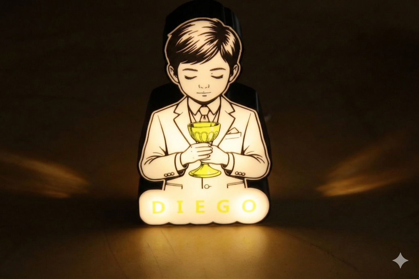 Caja de luz led  Personalizable Primera Comunión Niño