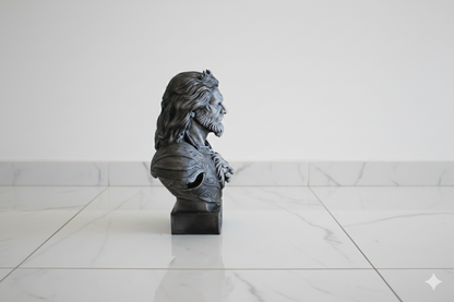 Leo Warrior Bust – Hand-Painted Decorative Sculpture