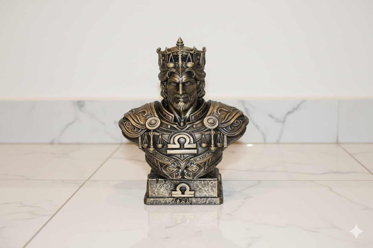Libra Zodiac Bust – Hand-Finished Decorative Sculpture