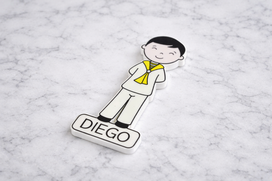 Recuerdo Primera Comunión Personalizado con Nombre – Niño (Pack de 10)