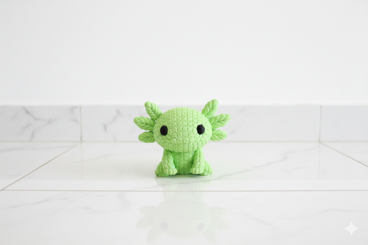 Cute Green Axolotl Figurine – Playful Decorative Sculpture