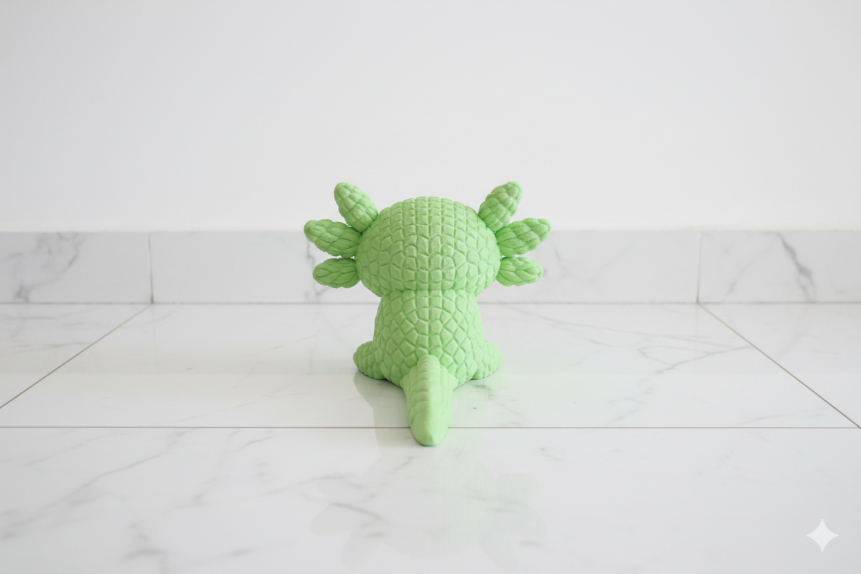Cute Green Axolotl Figurine – Playful Decorative Sculpture
