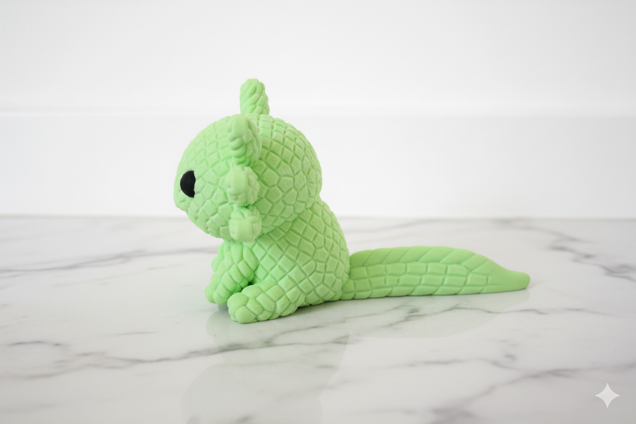 Cute Green Axolotl Figurine – Playful Decorative Sculpture