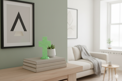 Glow-in-the-Dark Cross with Prayer in Portuguese – Sacred Art Collection