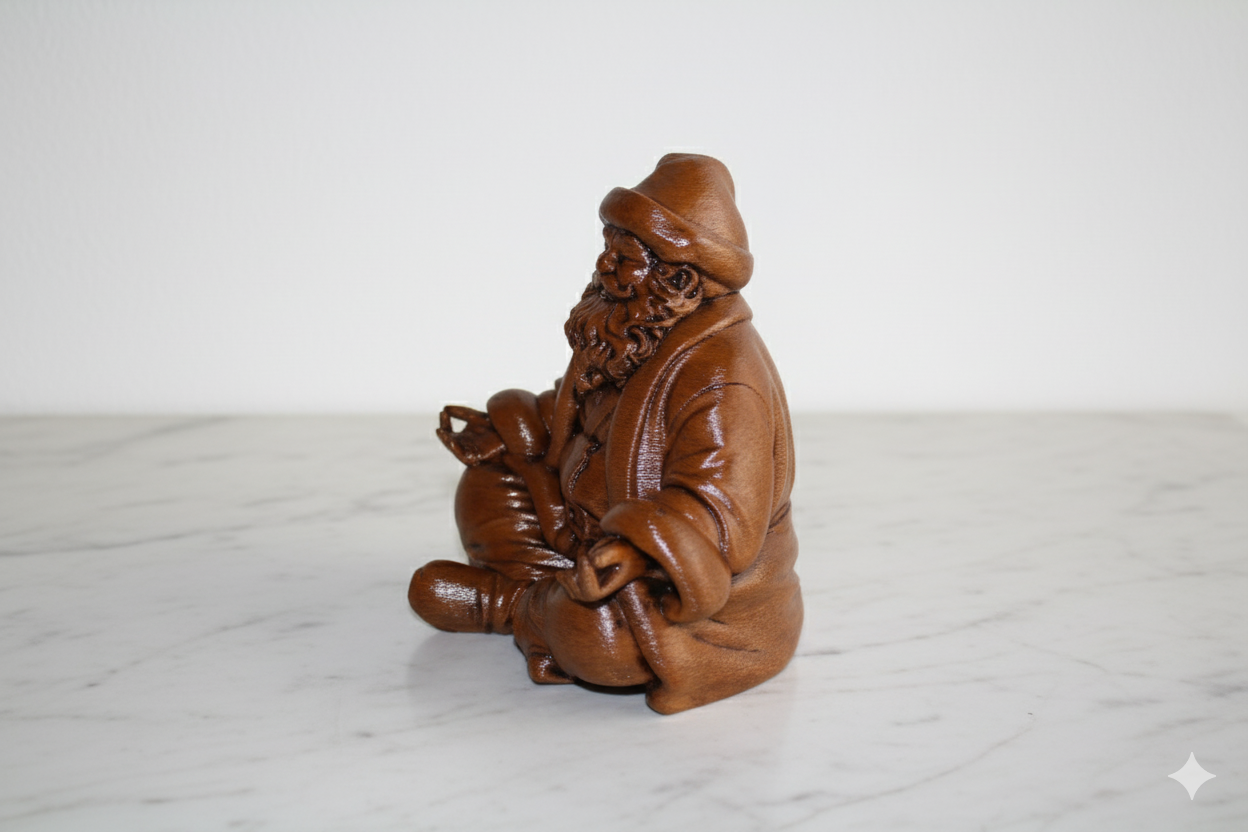Meditative Santa Claus – Serene Holiday Sculpture