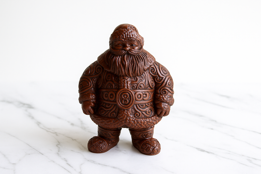 Ornamental Santa Claus – Wood Effect Christmas Sculpture
