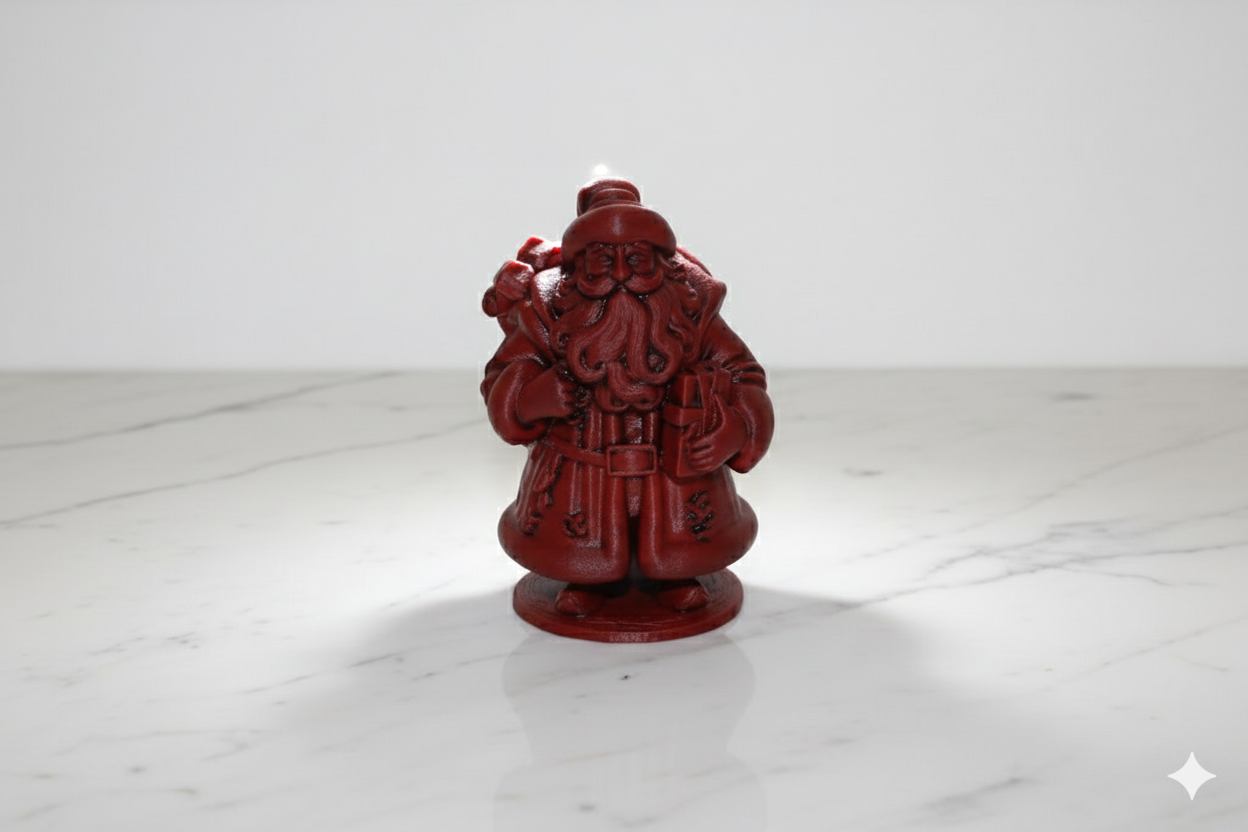 Hand-Painted Red Santa Figurine – Classic Christmas Decoration