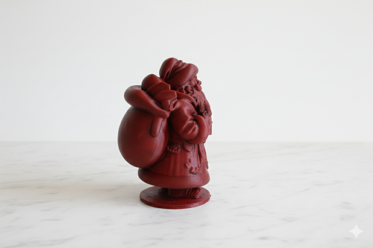 Hand-Painted Red Santa Figurine – Classic Christmas Decoration