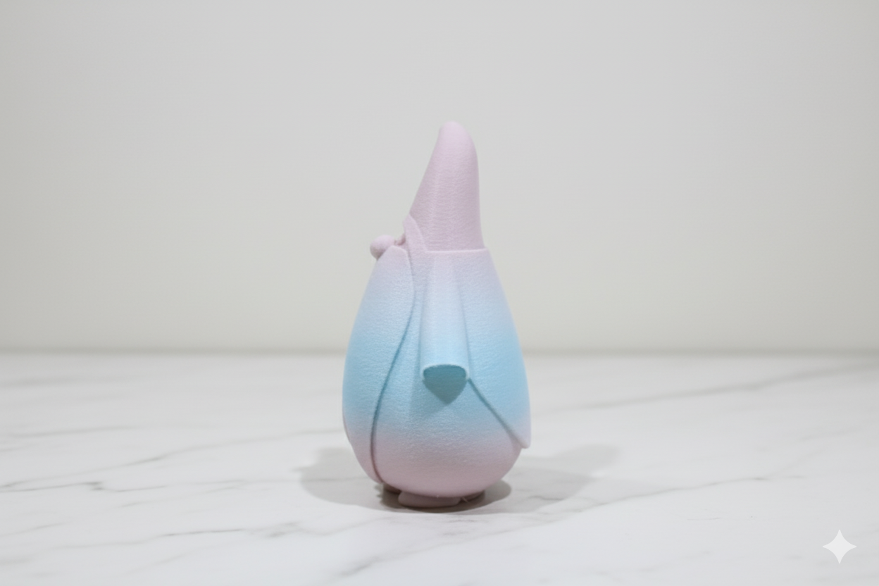 🎅 Figura navideña moderna de Papá Noel en tonos pastel rosa y azul