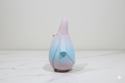 🎅 Figura navideña moderna de Papá Noel en tonos pastel rosa y azul