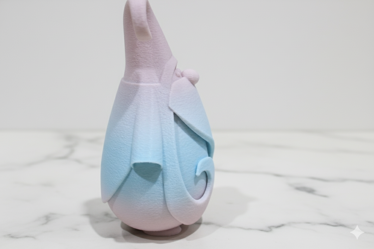 🎅 Figura navideña moderna de Papá Noel en tonos pastel rosa y azul