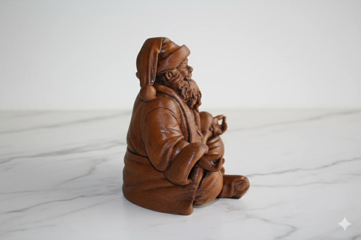 Meditative Santa Claus – Serene Holiday Sculpture