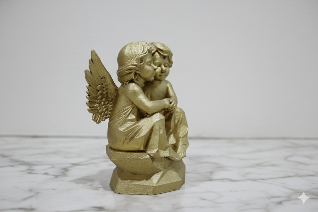 Angels of Friendship Decorative Figurine – Bronze Tone Sculpture