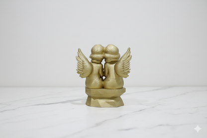 Angels of Friendship Decorative Figurine – Bronze Tone Sculpture