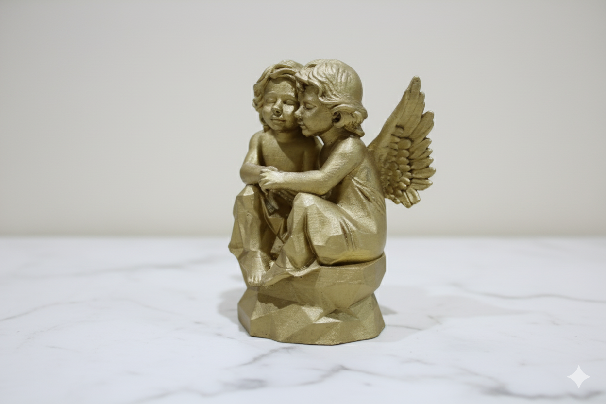 Angels of Friendship Decorative Figurine – Bronze Tone Sculpture