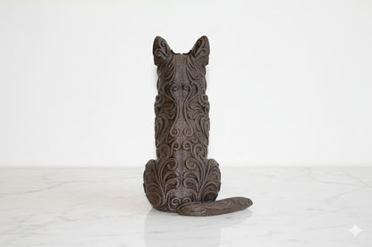 German Shepherd Statue – Hand-Painted Stone Effect Sculpture