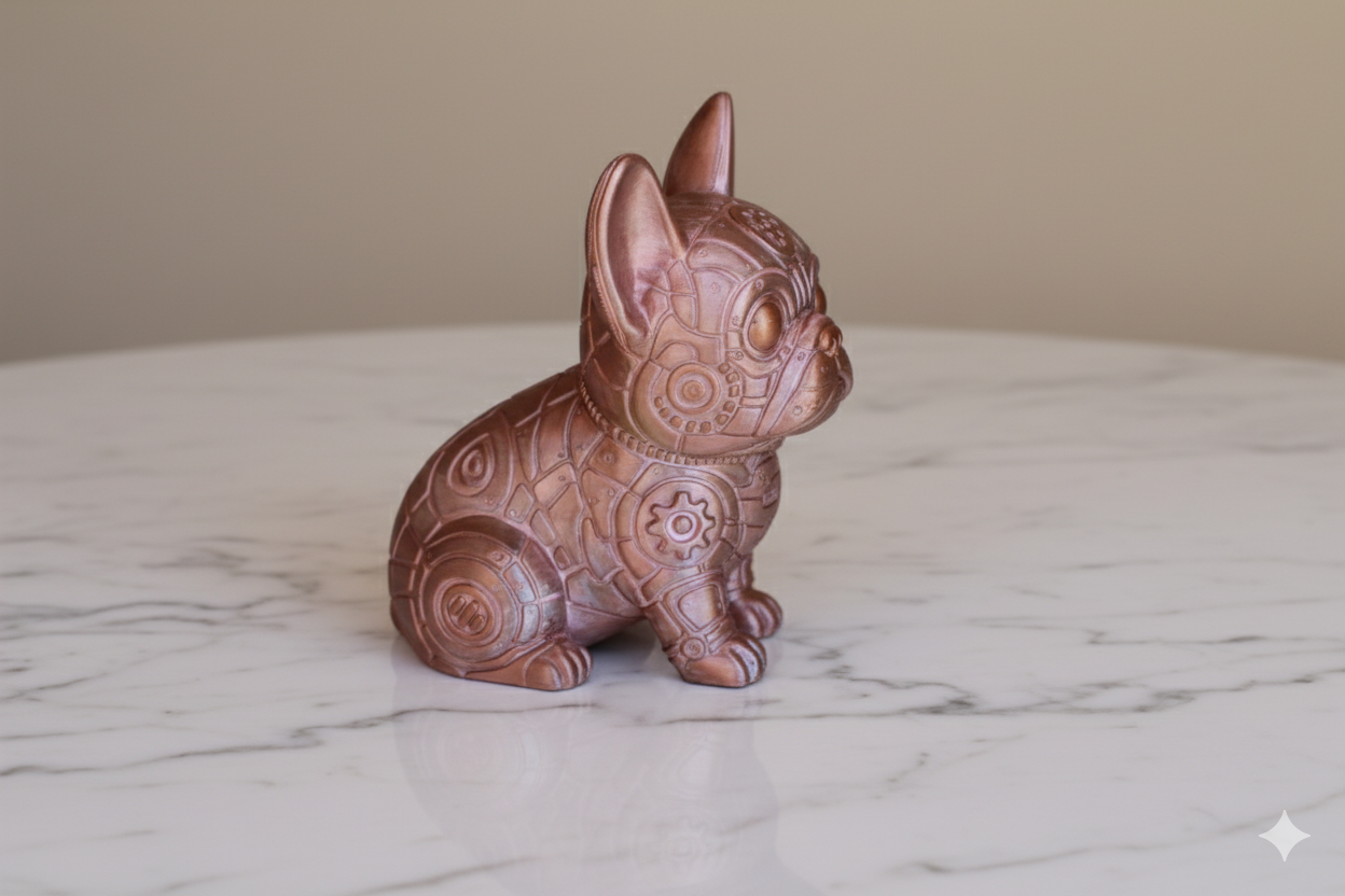 French Bulldog Decorative Sculpture – Copper Finish / Hand painted