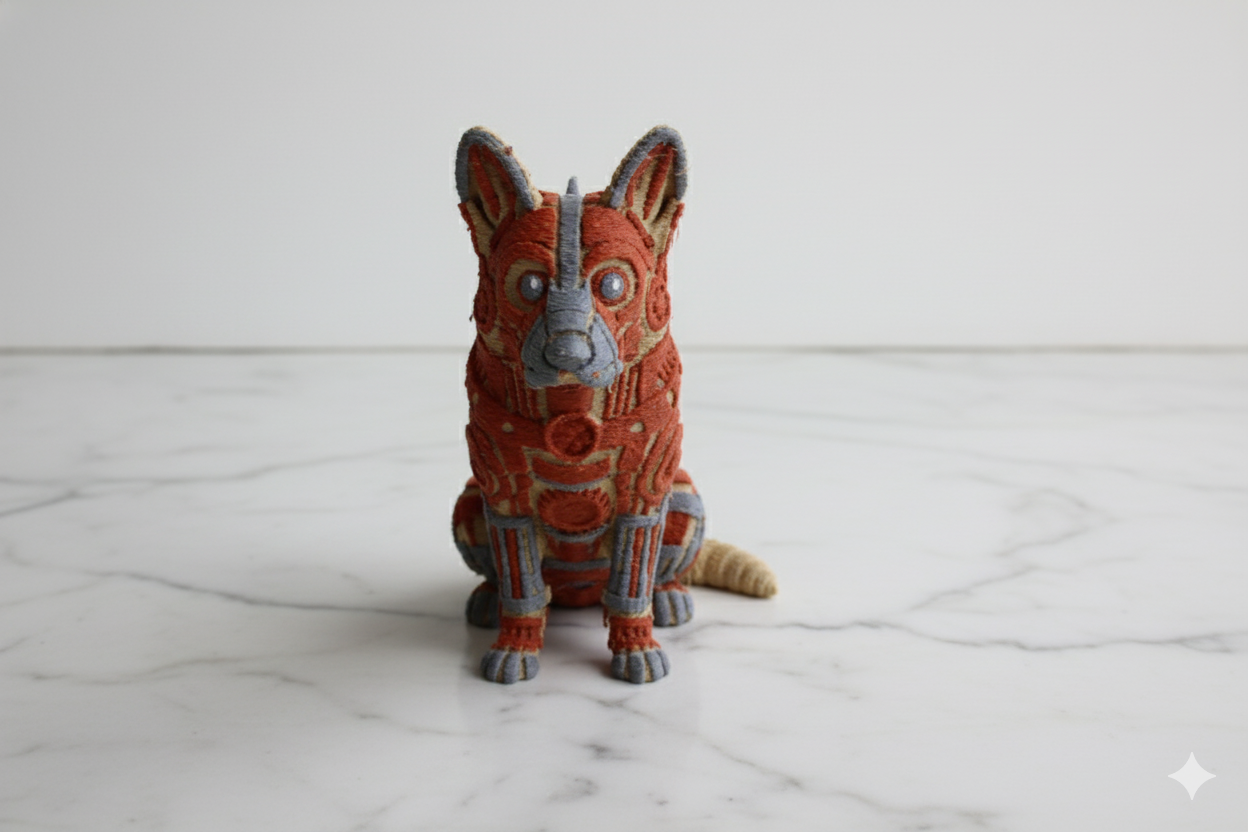 Tricolor Steampunk Mechanical Dog – Modern Decorative Sculpture