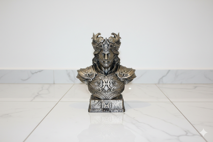Pisces Zodiac Bust – Hand-Finished Decorative Sculpture (Approx. 18 cm)
