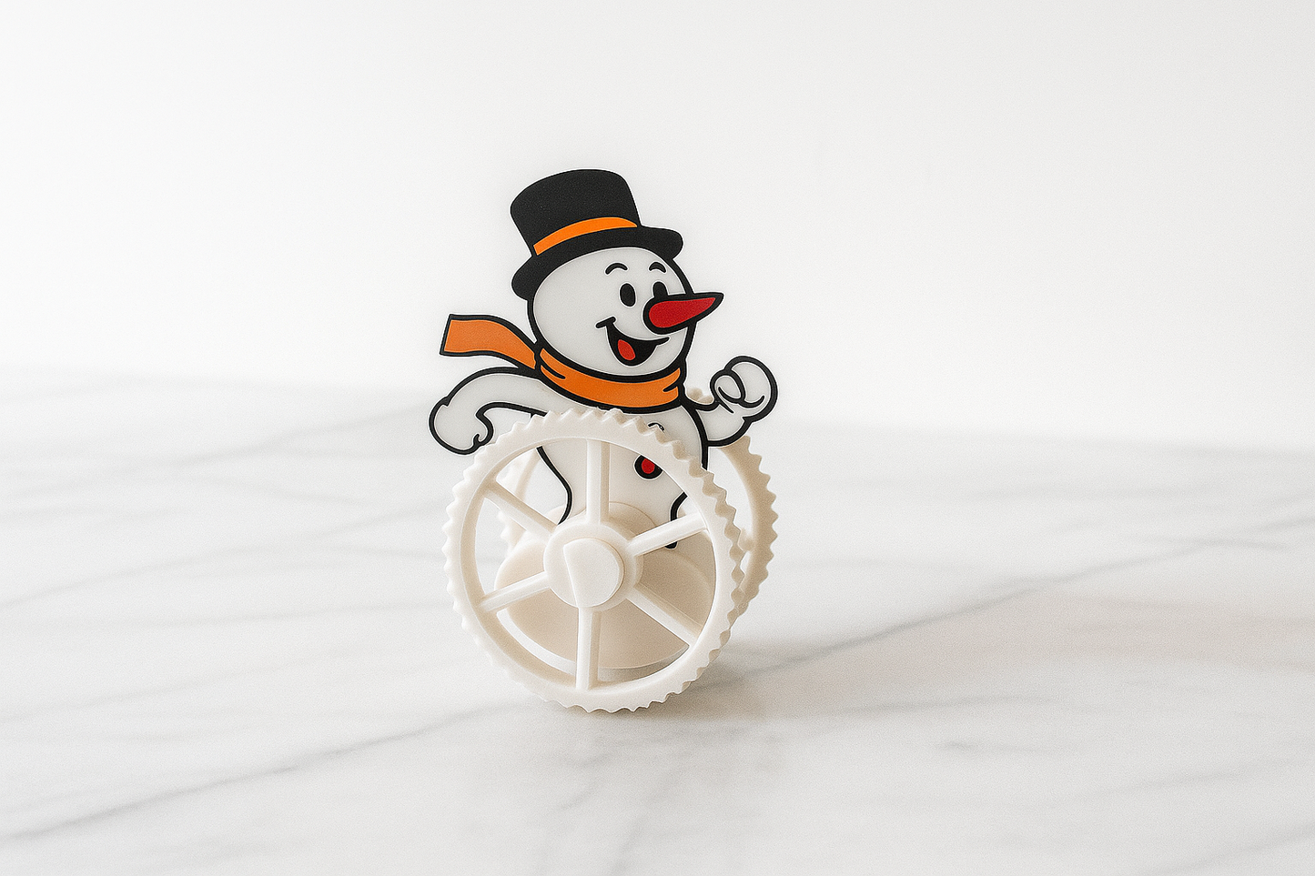 Figuras navideñas rodantes: juego de 4 ruedas festivas (Papá Noel, muñeco de nieve, reno y Grinch)