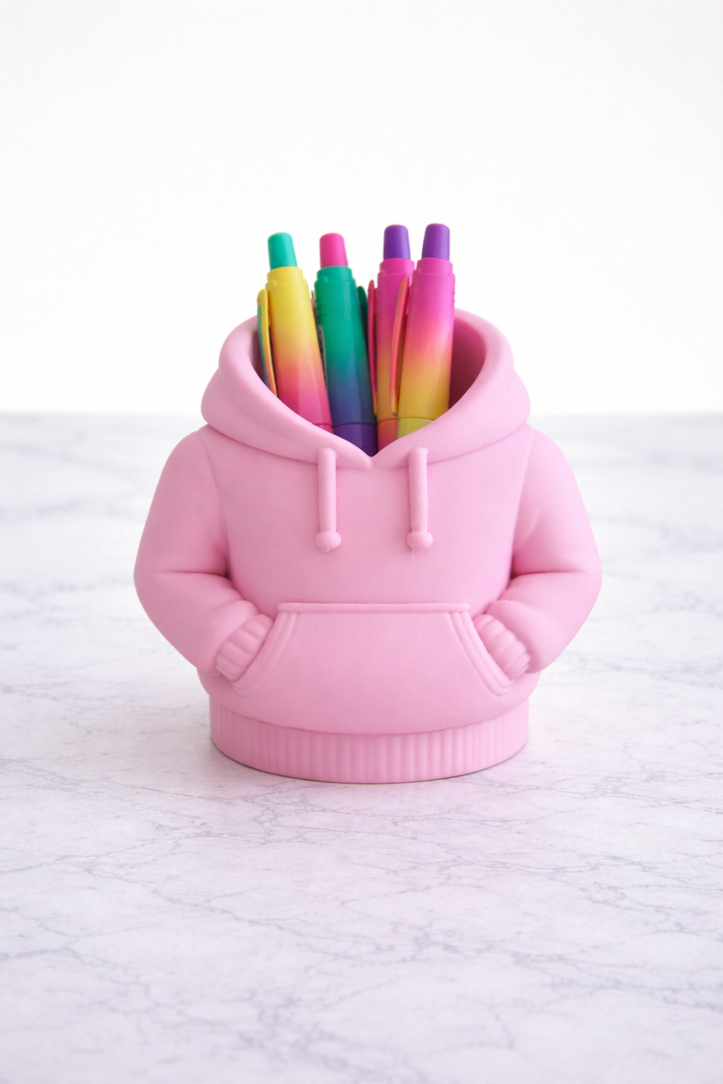 Pink Hoodie Pen Holder – Cute Desk Organizer