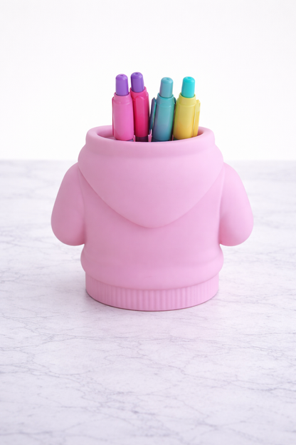 Pink Hoodie Pen Holder – Cute Desk Organizer