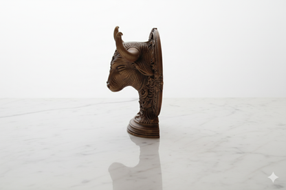 Taurus Zodiac Symbol Sculpture – Bronze Finish / Hand painted