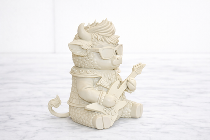 Toro Rockero con Guitarra – Figura para Pintar (12 cm)