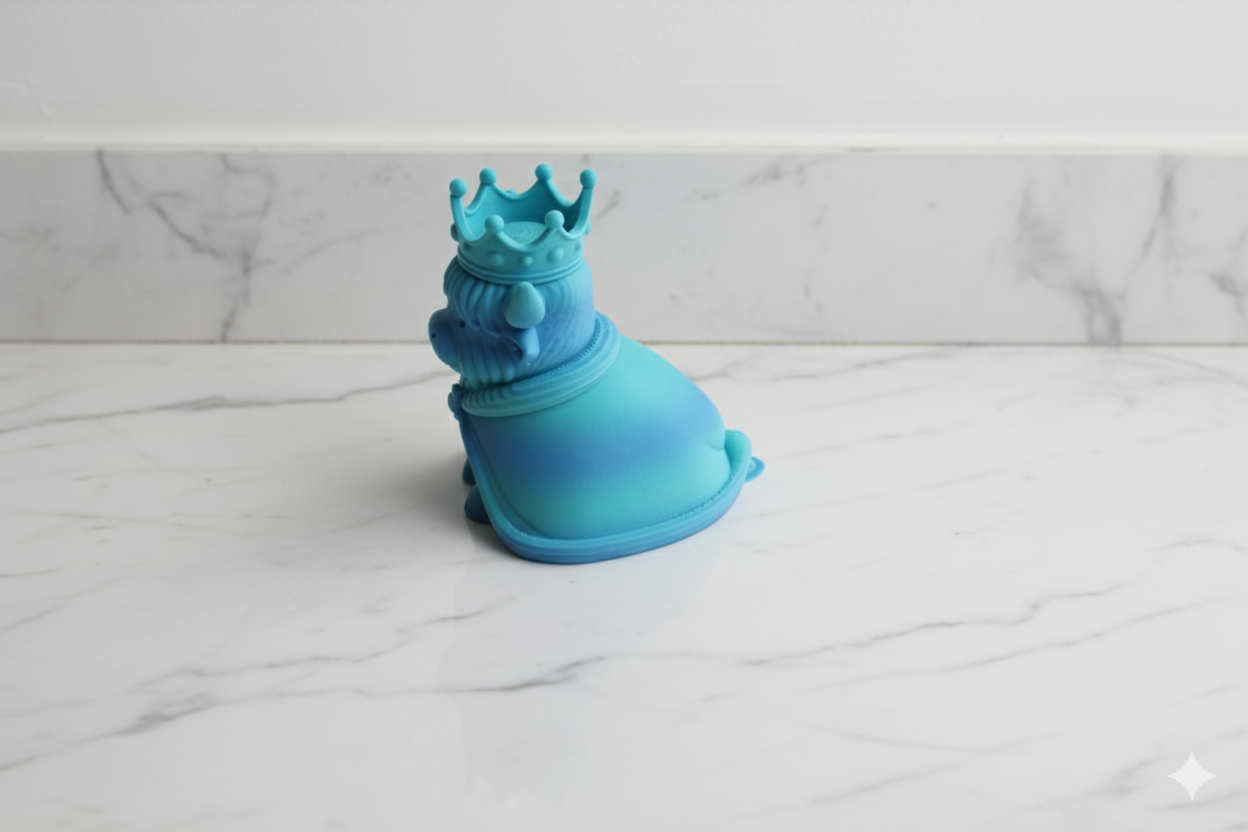 Blue King Bull Figurine – Decorative Animal Sculpture for Home & Gifts