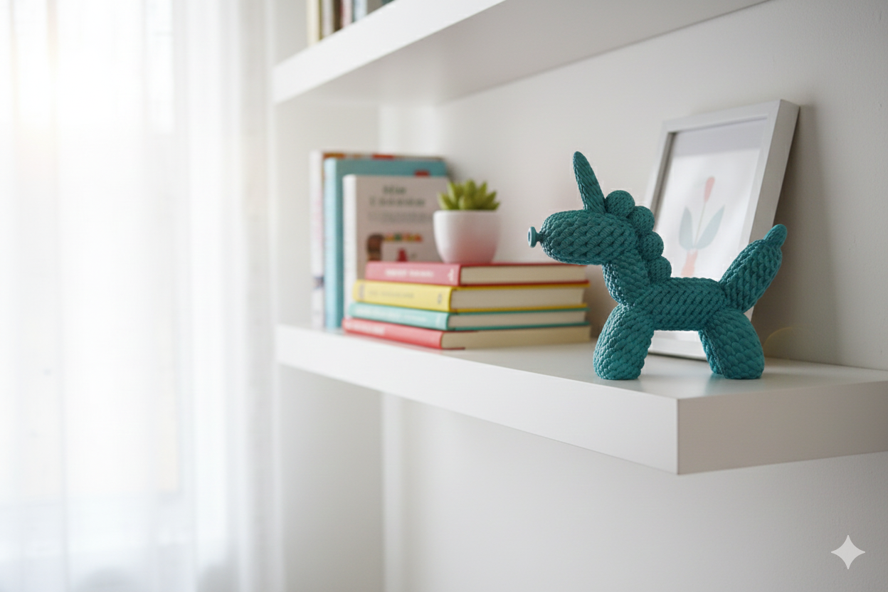 Knitted Style Unicorn Figurine – Decorative Fantasy Sculpture