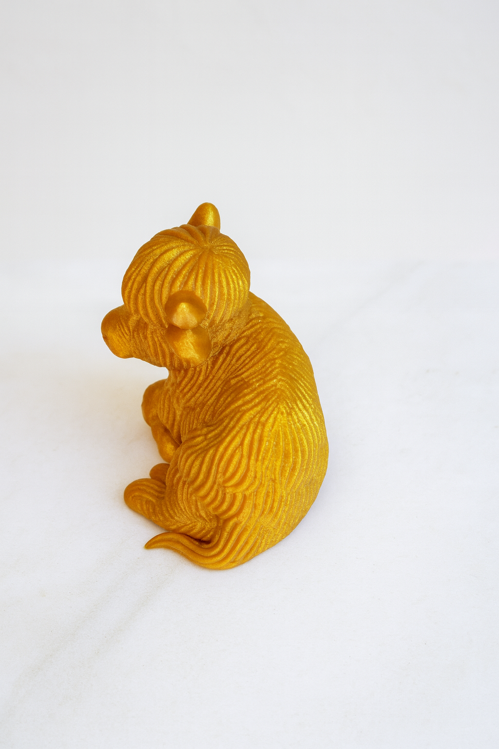 Mustard Highland Cow Figurine – Decorative Animal Sculpture for Home & Gifts