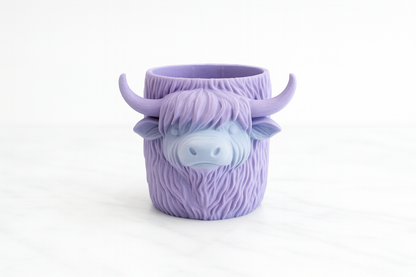 Cute Highland Cow Pen Holder – Decorative Desk Organizer