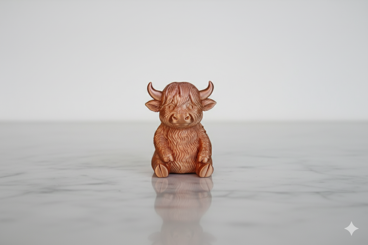 Lucky Highland Cows” Decorative Figures — colorful design cow set