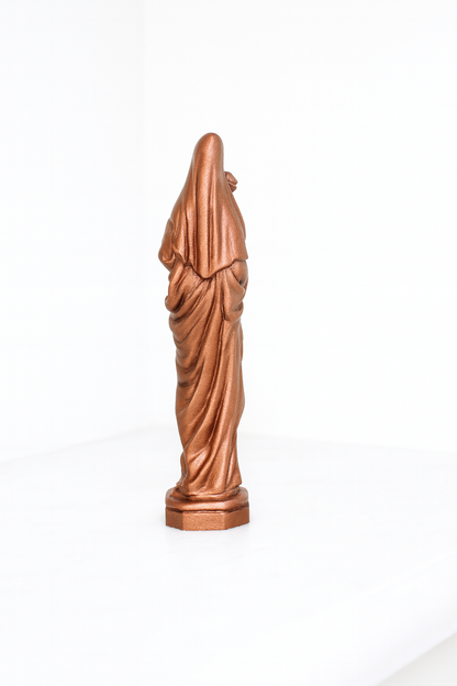 Madonna & Child – Hand-Painted Decorative Figure (Golden, Silver Copper).