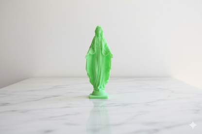 Sacred Glow Virgin Statue – 18 cm Luminous Religious Art