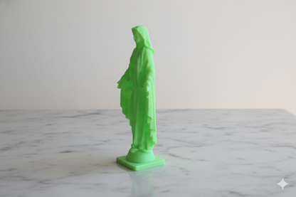 Sacred Glow Virgin Statue – 18 cm Luminous Religious Art