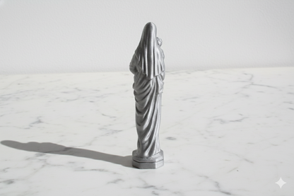 Madonna & Child – Hand-Painted Decorative Figure (Golden, Silver Copper).