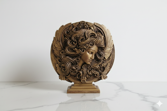 Virgo Zodiac Symbol Sculpture – Bronze Finish ( Hand painted