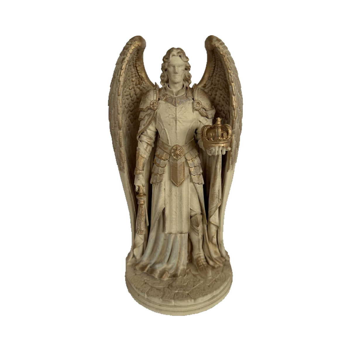 Arcángel Jegudiel · Figura decorativa pintada a mano (22 cm)