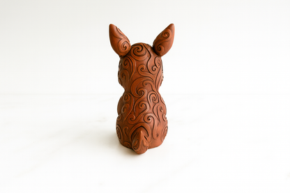 Ornamental Kangaroo Sculpture – Handcrafted Terracotta-Style Figurine