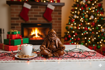 Meditative Santa Claus – Serene Holiday Sculpture