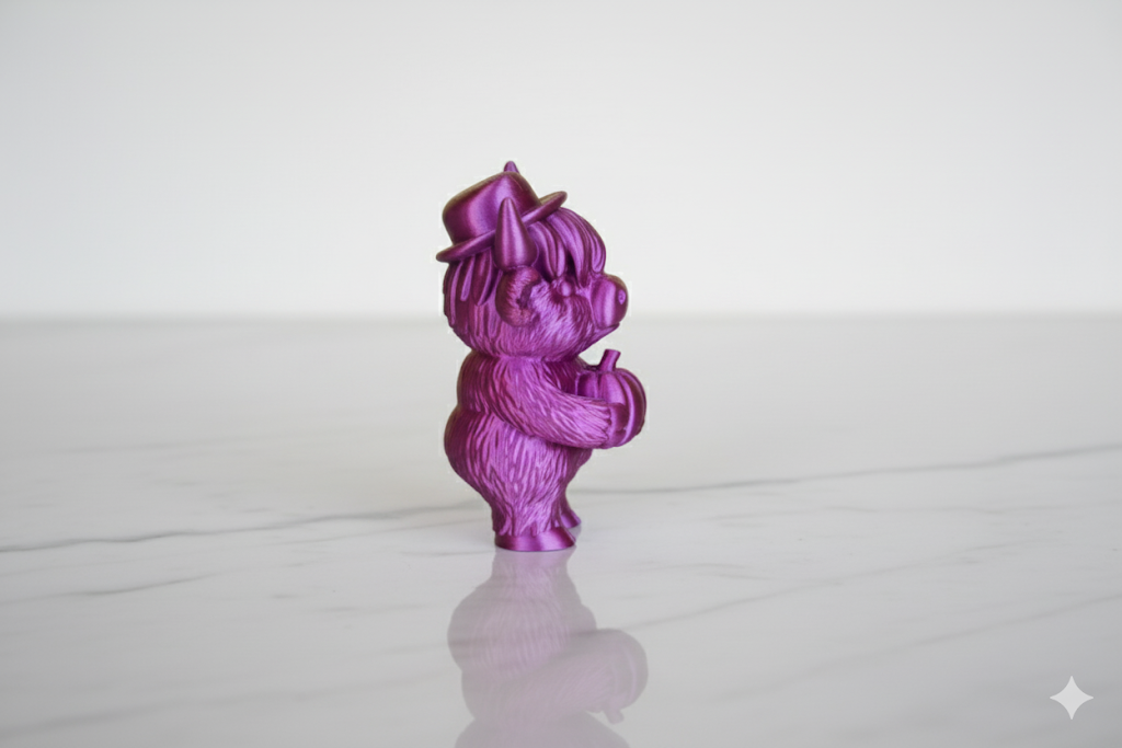 Purple Cow of Abundance with Pumpkin.